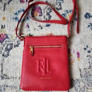 Lauren ralph lauren red Crossbody bag